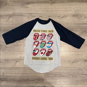 The Rolling Stones Voodoo Lounge Tour 3/4 Baseball Tee Shirt Women’s Size Small